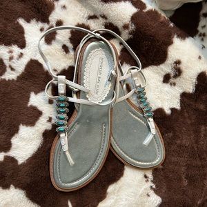 Silver and Teal Montego Bay Club Sandals